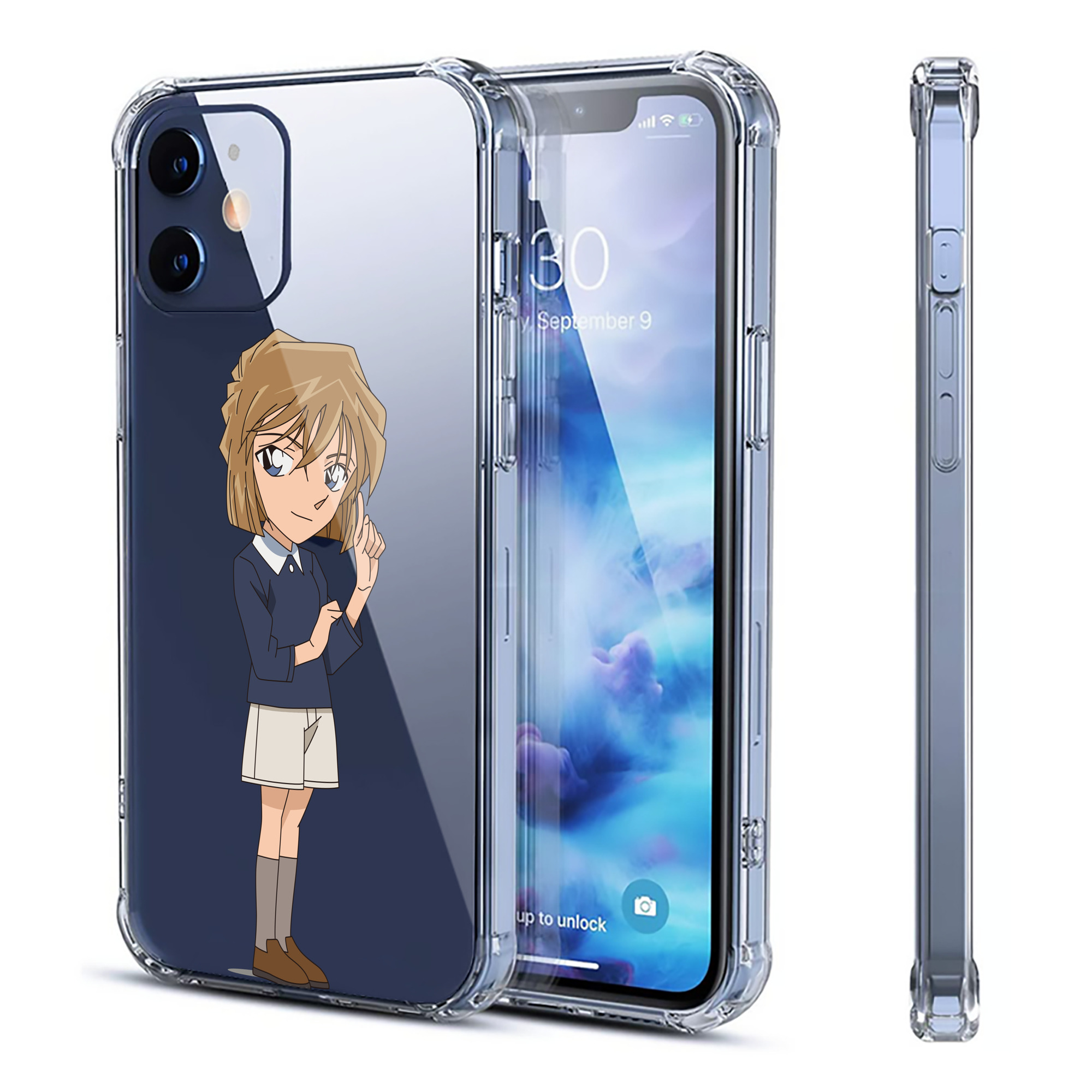 （画像用） 名探偵コナン 灰原 哀 はいばら あい Detective Conan Anita Hailey、Vi Graythorn Haibara Ai 【iPhone 12シリーズ対応】透明スマホケース（クリアソフトケース）